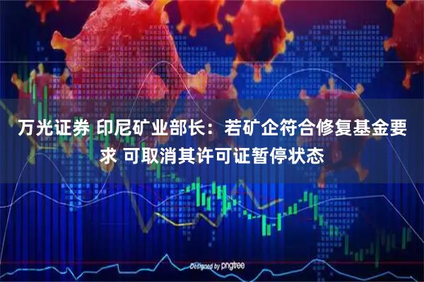 万光证券 印尼矿业部长：若矿企符合修复基金要求 可取消其许可证暂停状态