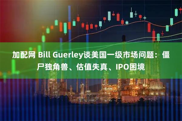 加配网 Bill Guerley谈美国一级市场问题：僵尸独角兽、估值失真、IPO困境
