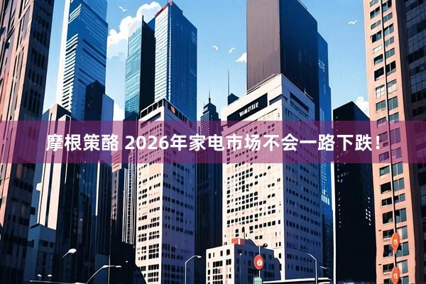 摩根策酪 2026年家电市场不会一路下跌！